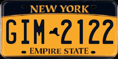 NY license plate GIM2122