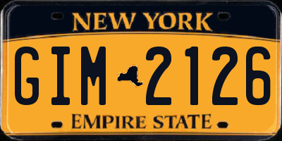 NY license plate GIM2126