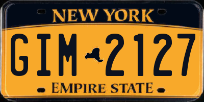 NY license plate GIM2127