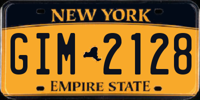 NY license plate GIM2128