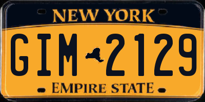 NY license plate GIM2129