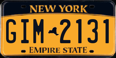 NY license plate GIM2131