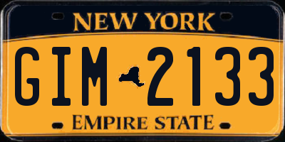 NY license plate GIM2133