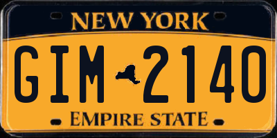 NY license plate GIM2140