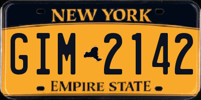 NY license plate GIM2142