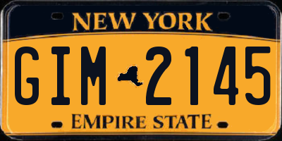NY license plate GIM2145