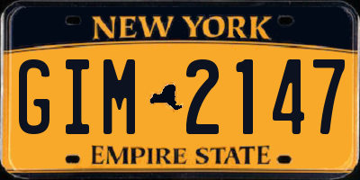 NY license plate GIM2147