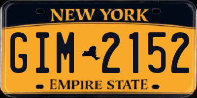 NY license plate GIM2152