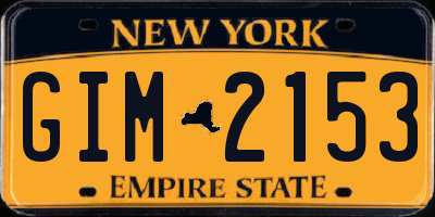 NY license plate GIM2153