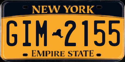 NY license plate GIM2155