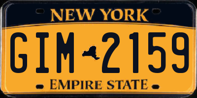 NY license plate GIM2159