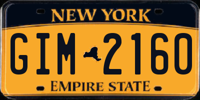NY license plate GIM2160