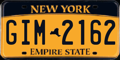 NY license plate GIM2162