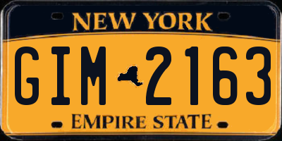 NY license plate GIM2163