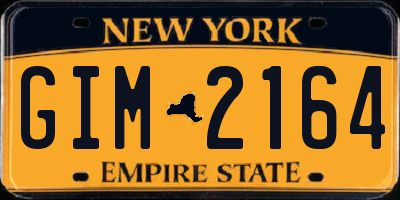 NY license plate GIM2164