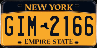 NY license plate GIM2166