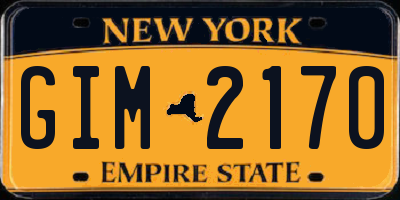 NY license plate GIM2170