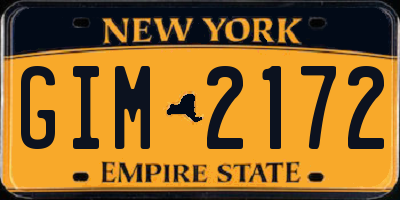 NY license plate GIM2172
