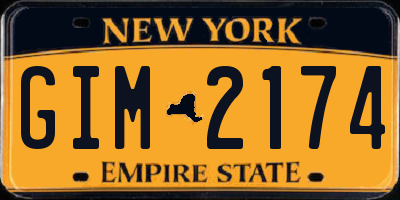 NY license plate GIM2174