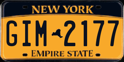 NY license plate GIM2177