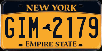 NY license plate GIM2179