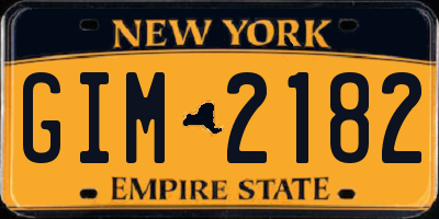 NY license plate GIM2182