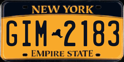 NY license plate GIM2183