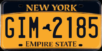 NY license plate GIM2185