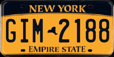 NY license plate GIM2188