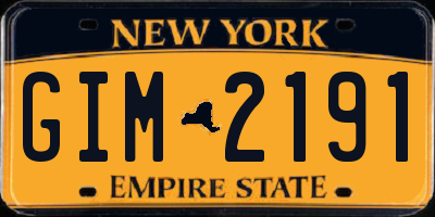 NY license plate GIM2191