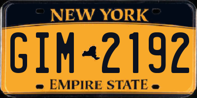 NY license plate GIM2192