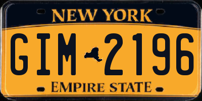 NY license plate GIM2196