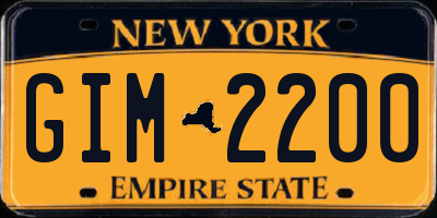 NY license plate GIM2200
