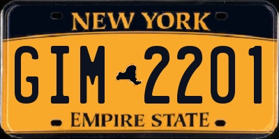 NY license plate GIM2201
