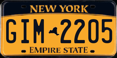 NY license plate GIM2205