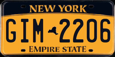 NY license plate GIM2206