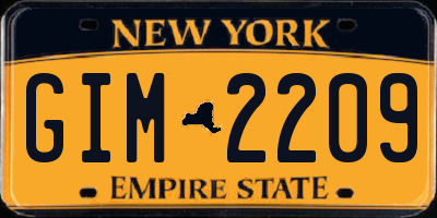 NY license plate GIM2209