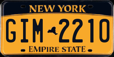 NY license plate GIM2210