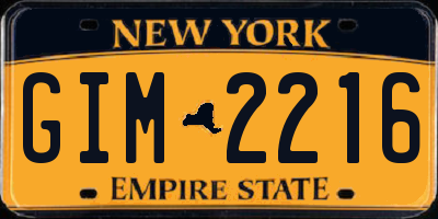 NY license plate GIM2216