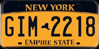 NY license plate GIM2218