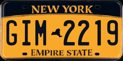 NY license plate GIM2219