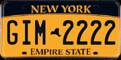 NY license plate GIM2222