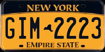 NY license plate GIM2223