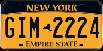 NY license plate GIM2224