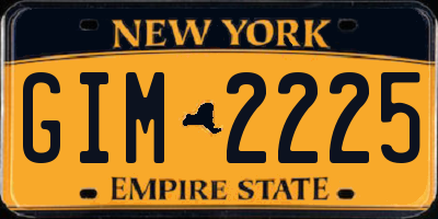 NY license plate GIM2225