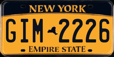 NY license plate GIM2226