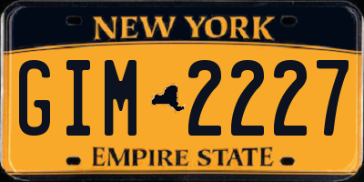 NY license plate GIM2227