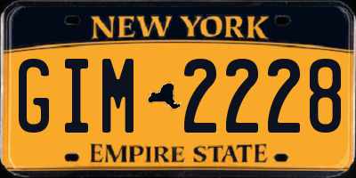 NY license plate GIM2228