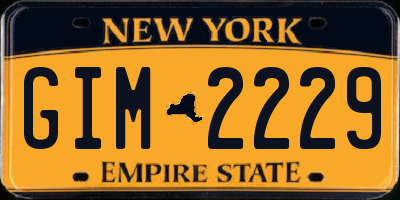 NY license plate GIM2229