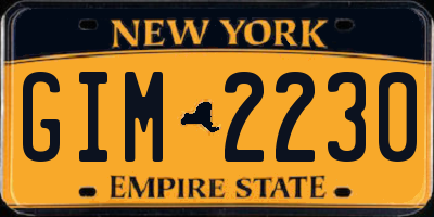 NY license plate GIM2230